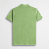 Polo cotone piquet stretch tinto in capo - Light Green