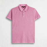 Polo cotone piquet stretch tinto in capo - Wild Rose