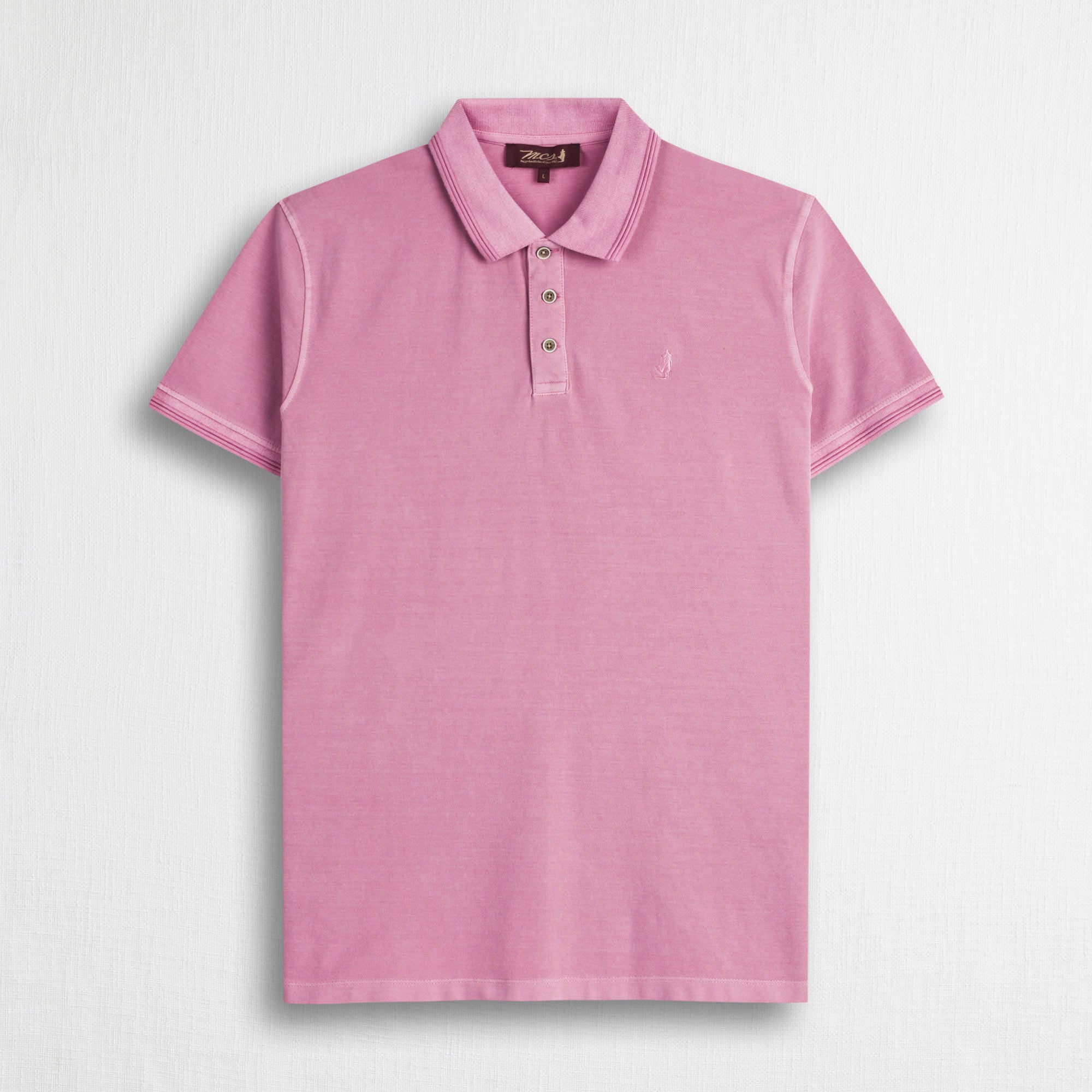 Polo cotone piquet stretch tinto in capo - Wild Rose