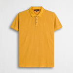 Polo cotone piquet stretch tinto in capo - Gold Yellow