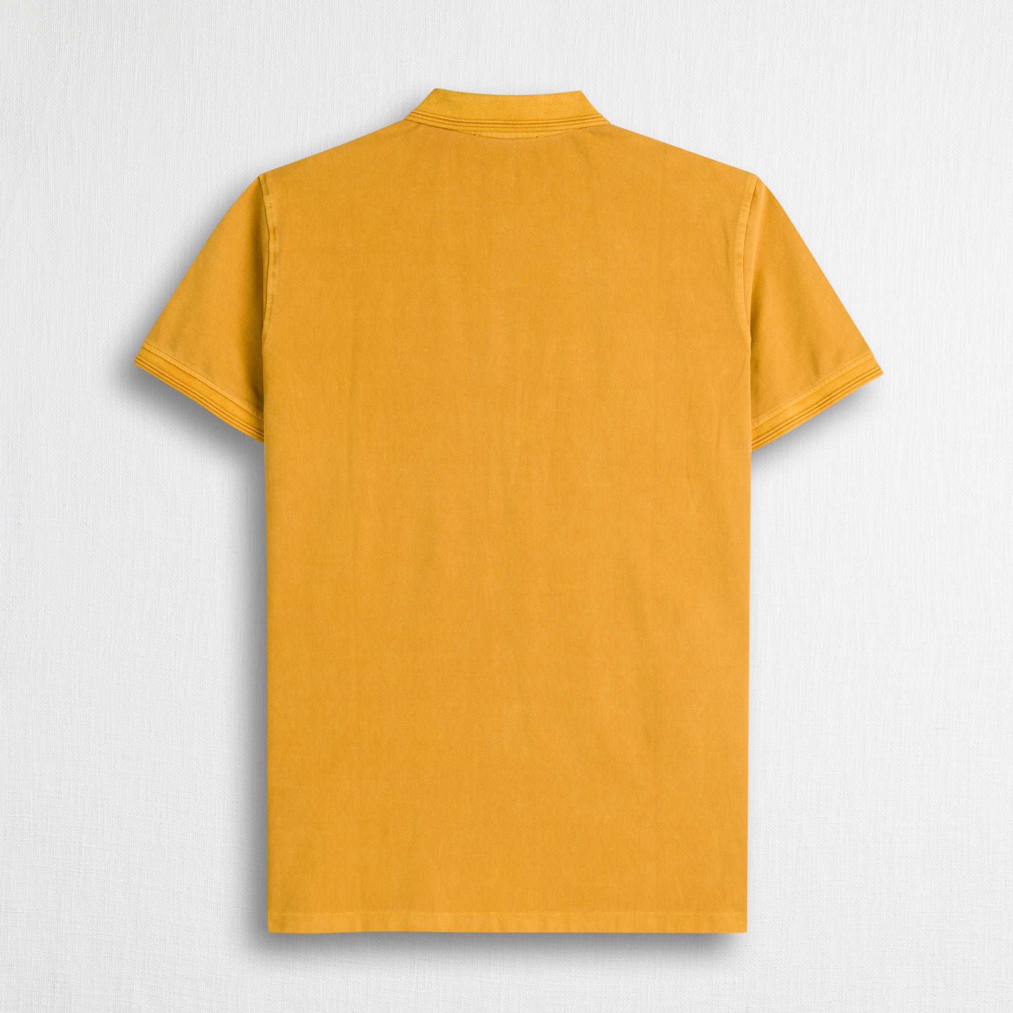 Polo cotone piquet stretch tinto in capo - Gold Yellow