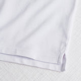 Stretch Cotton Piqué Polo with Zip - White
