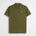 Polo cotone piquet stretch con zip - Dark Olive