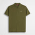 Polo cotone piquet stretch con zip - Dark Olive