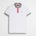 Polo cotone piquet stretch color block - White