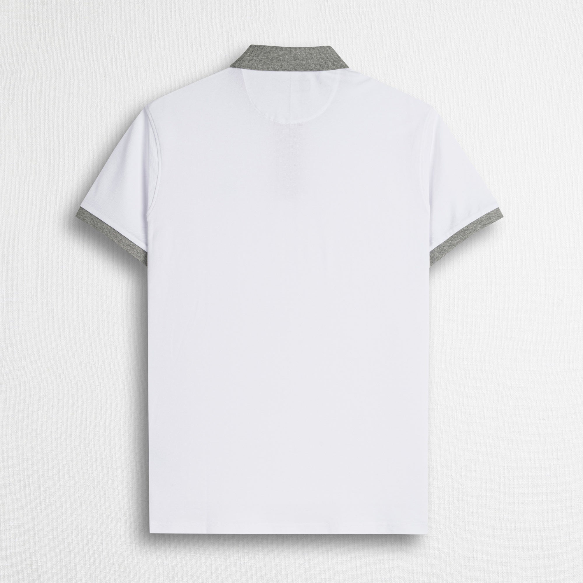 Polo cotone piquet stretch color block - White