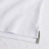 Stretch Cotton Piqué Polo Color Block - White