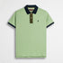 Polo cotone piquet stretch color block - Light Green