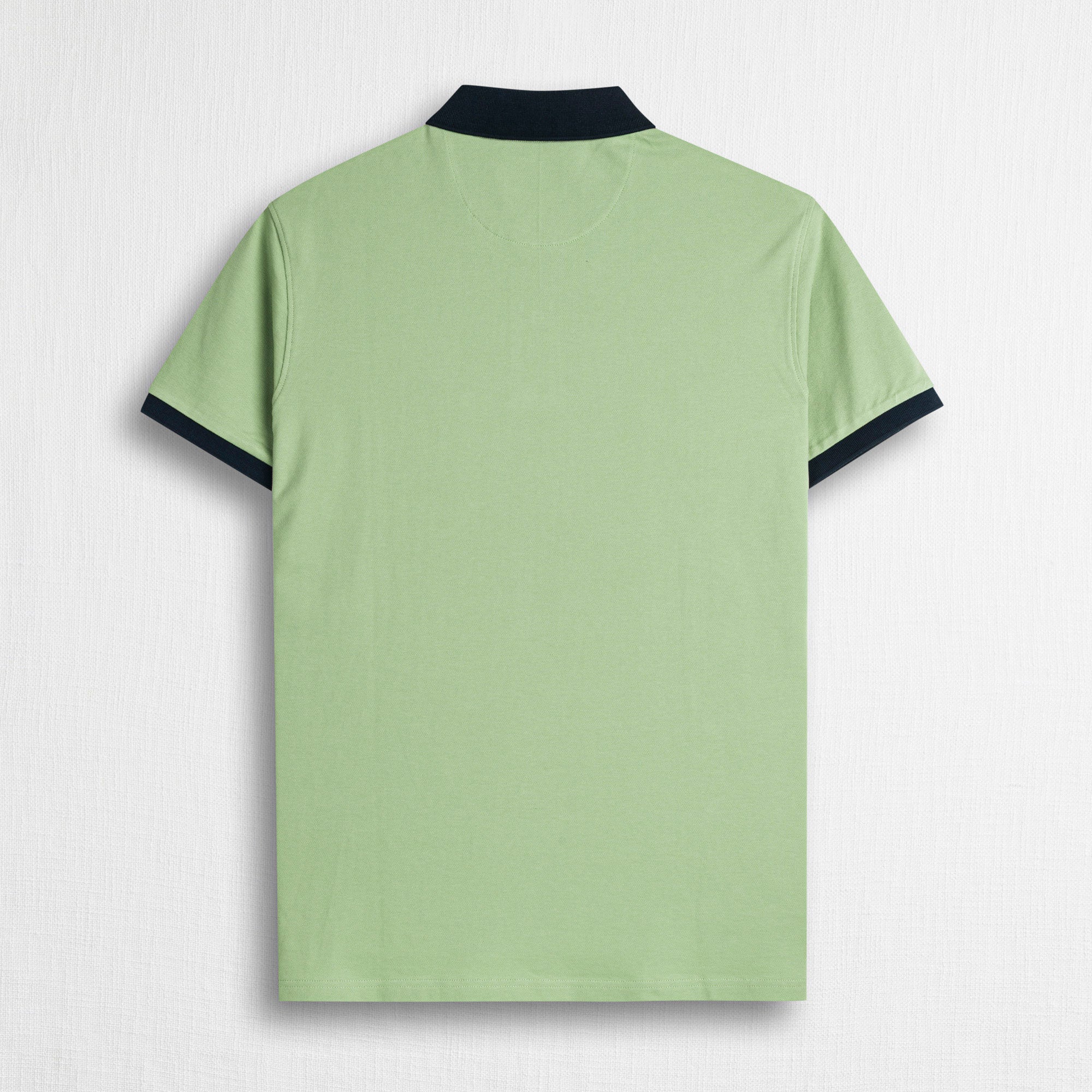 Polo cotone piquet stretch color block - Light Green