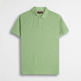 Polo misto cotone e lino - Light Green