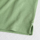 Cotton and Linen Blend Polo - Light Green