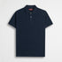 Polo misto cotone e lino - Navy Blue
