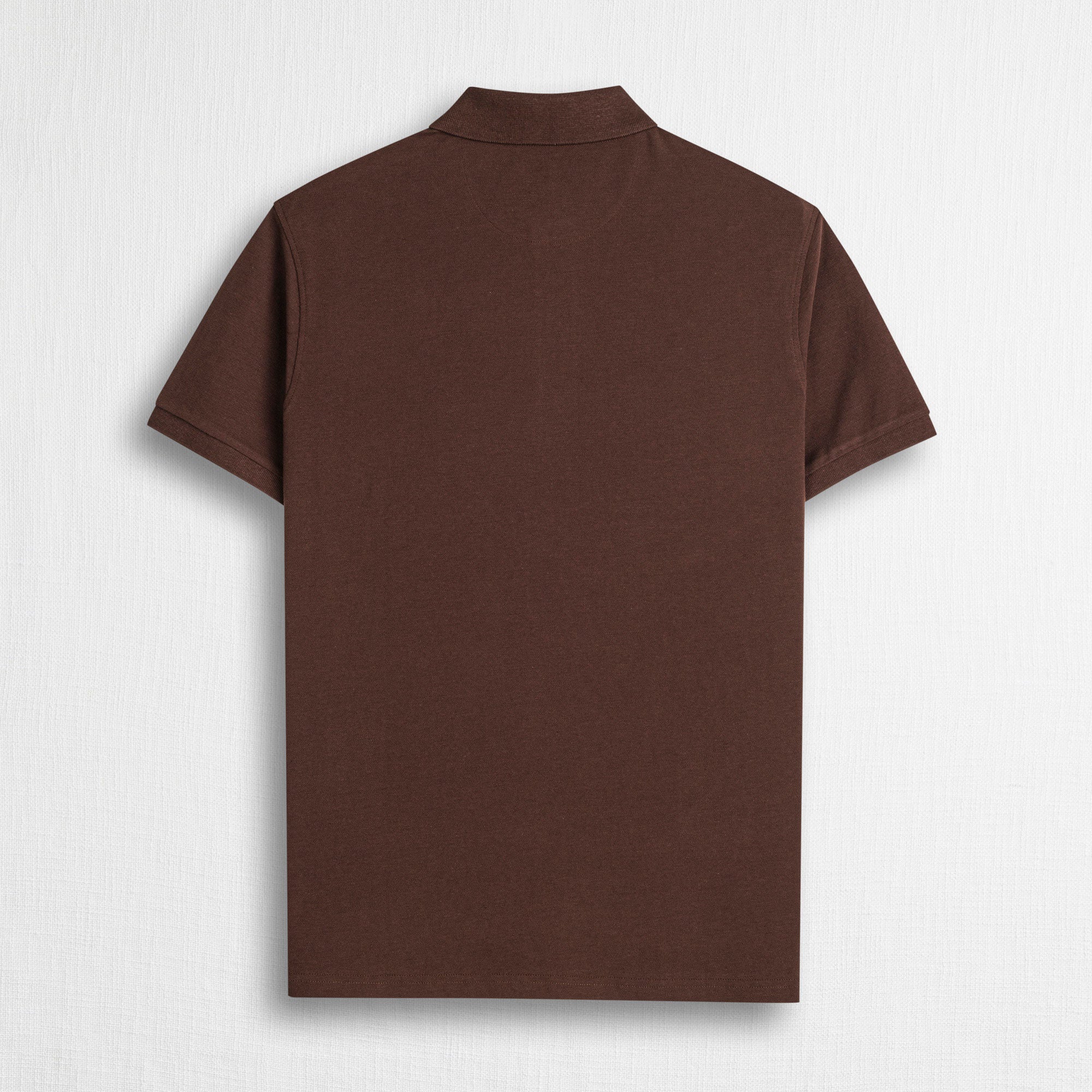 Polo misto cotone e lino - Chocolate
