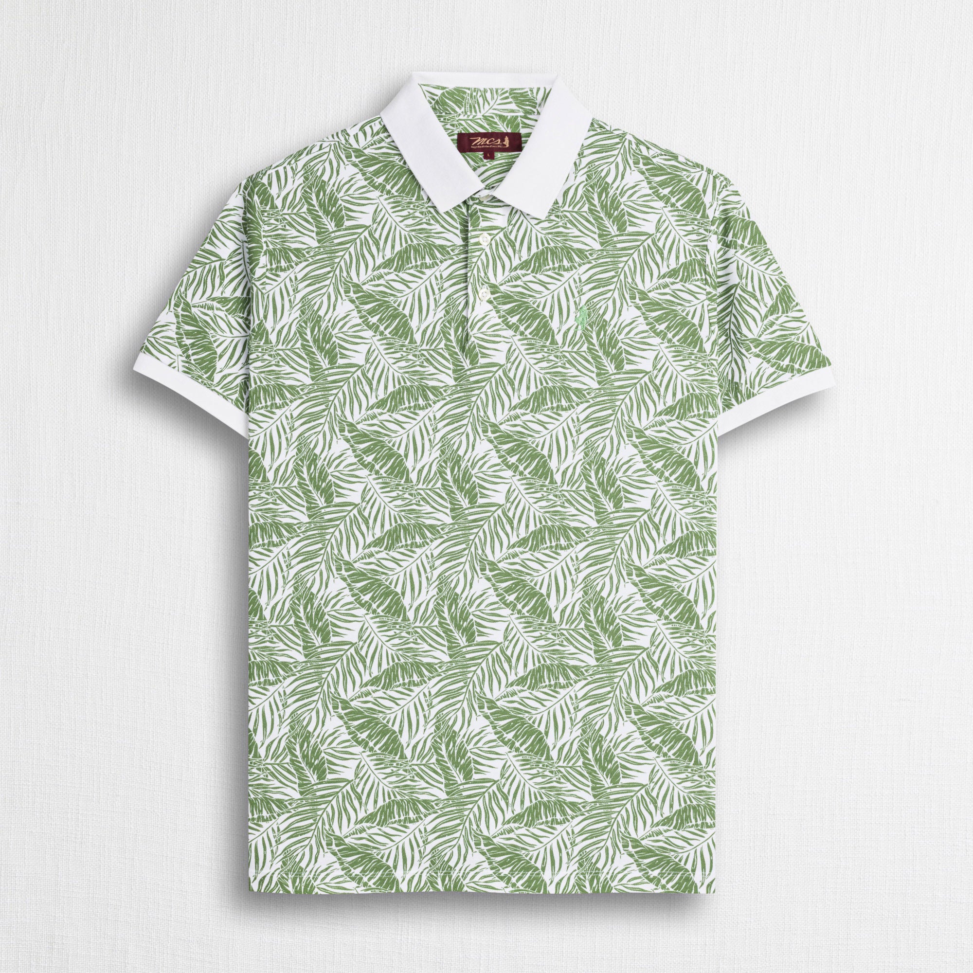 Polo 100% cotone piquet stampata - Green Floral