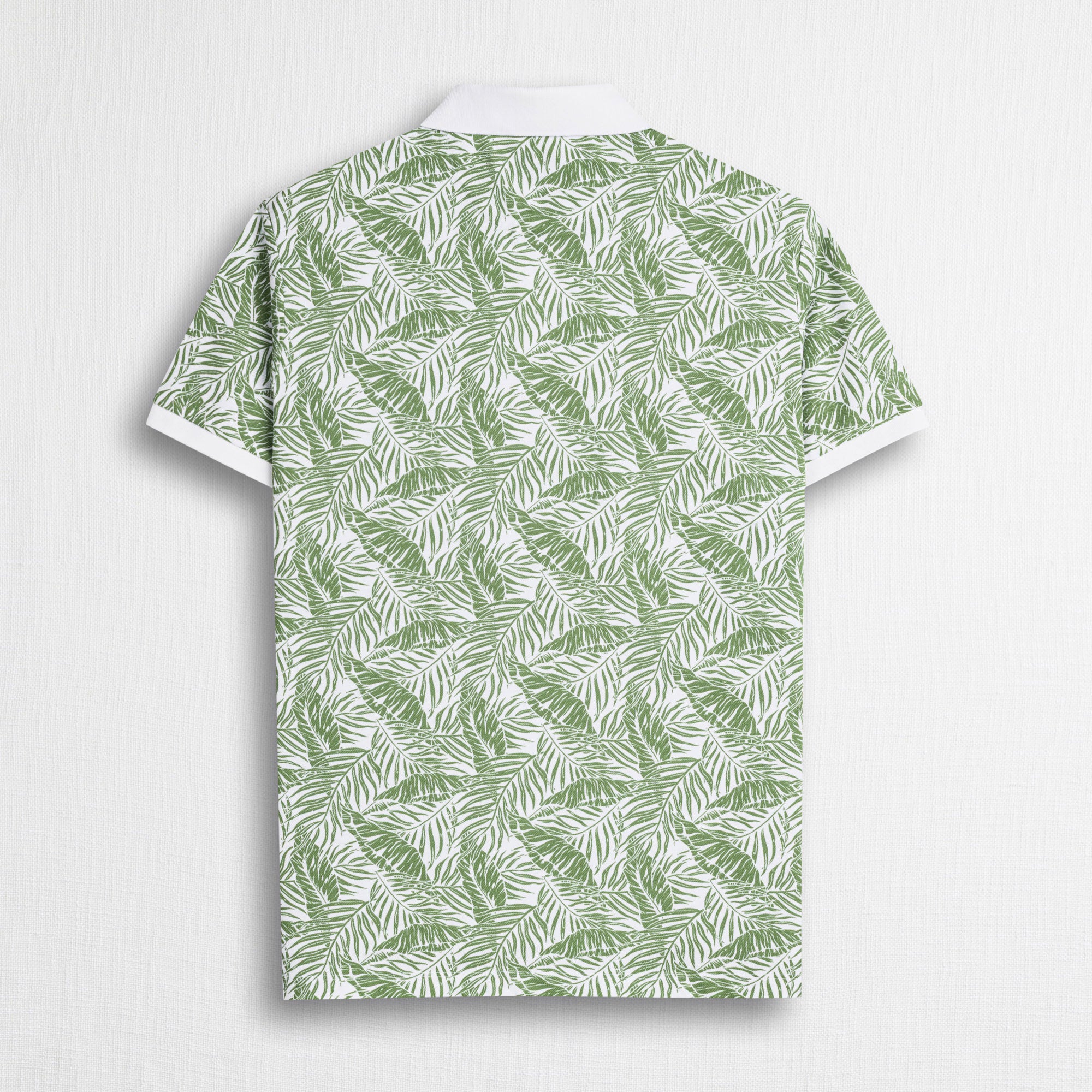 Polo 100% cotone piquet stampata - Green Floral