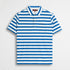 Polo 100% cotone jersey slub a righe - Sky Blue Stripe