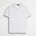 Polo misto cotone e lino jersey con scollo a V - White