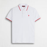 Polo cotone piquet stretch - White