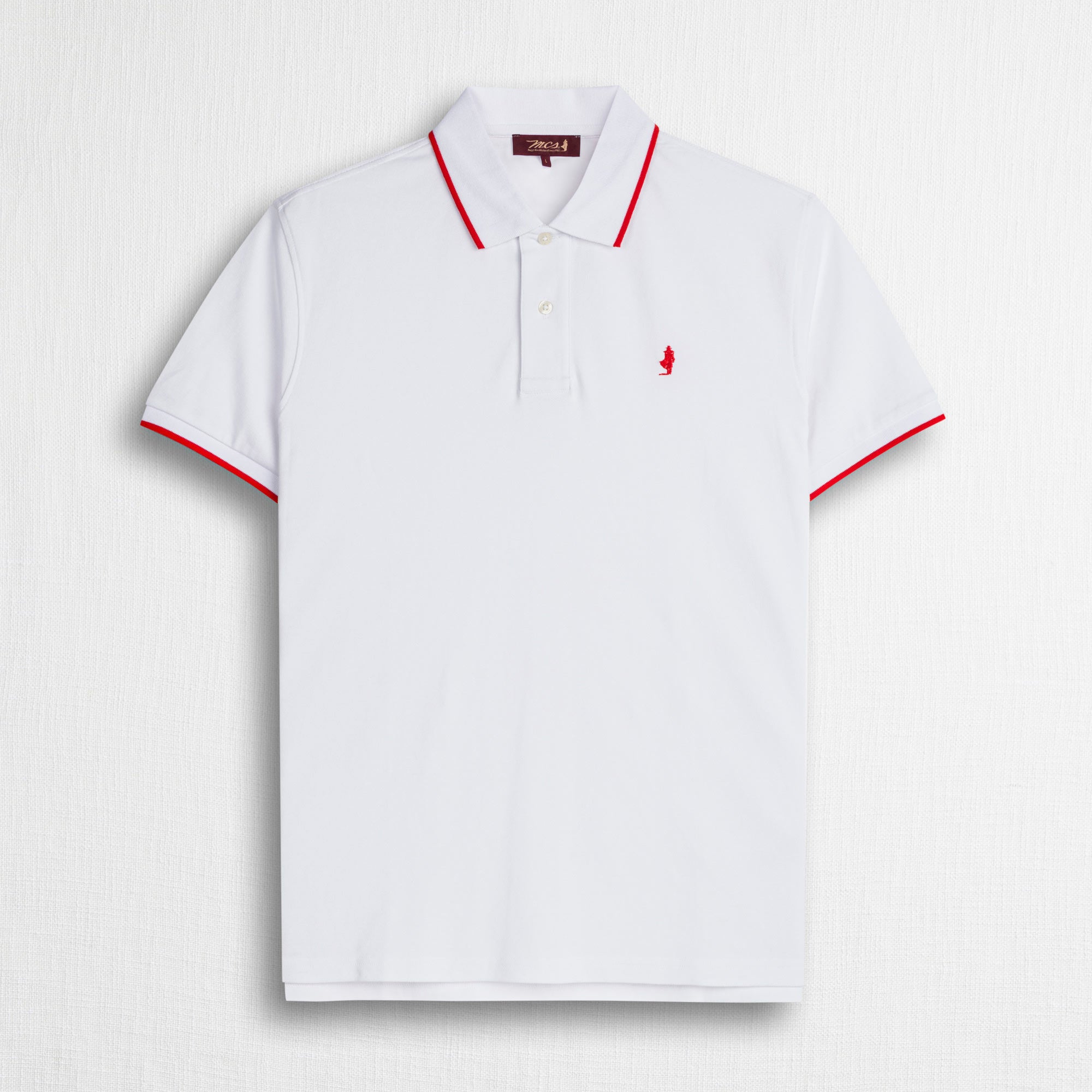 Polo cotone piquet stretch - White