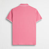 Stretch Cotton Piqué Polo - Wild Rose