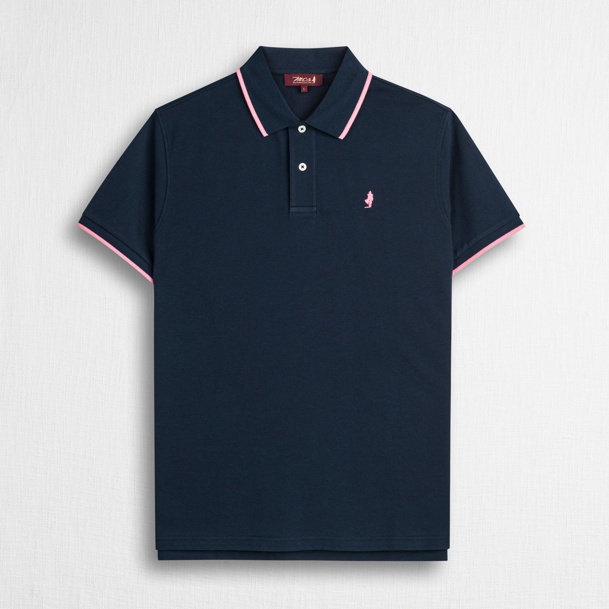 Polo cotone piquet stretch - Navy Blue