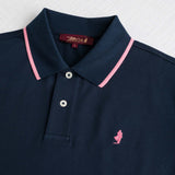 Stretch Cotton Piqué Polo - Navy Blue