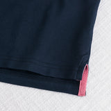 Stretch Cotton Piqué Polo - Navy Blue