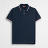 Polo cotone piquet stretch con righe bicolore - Navy Blue