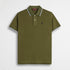 Polo cotone piquet stretch con righe bicolore - Dark Olive