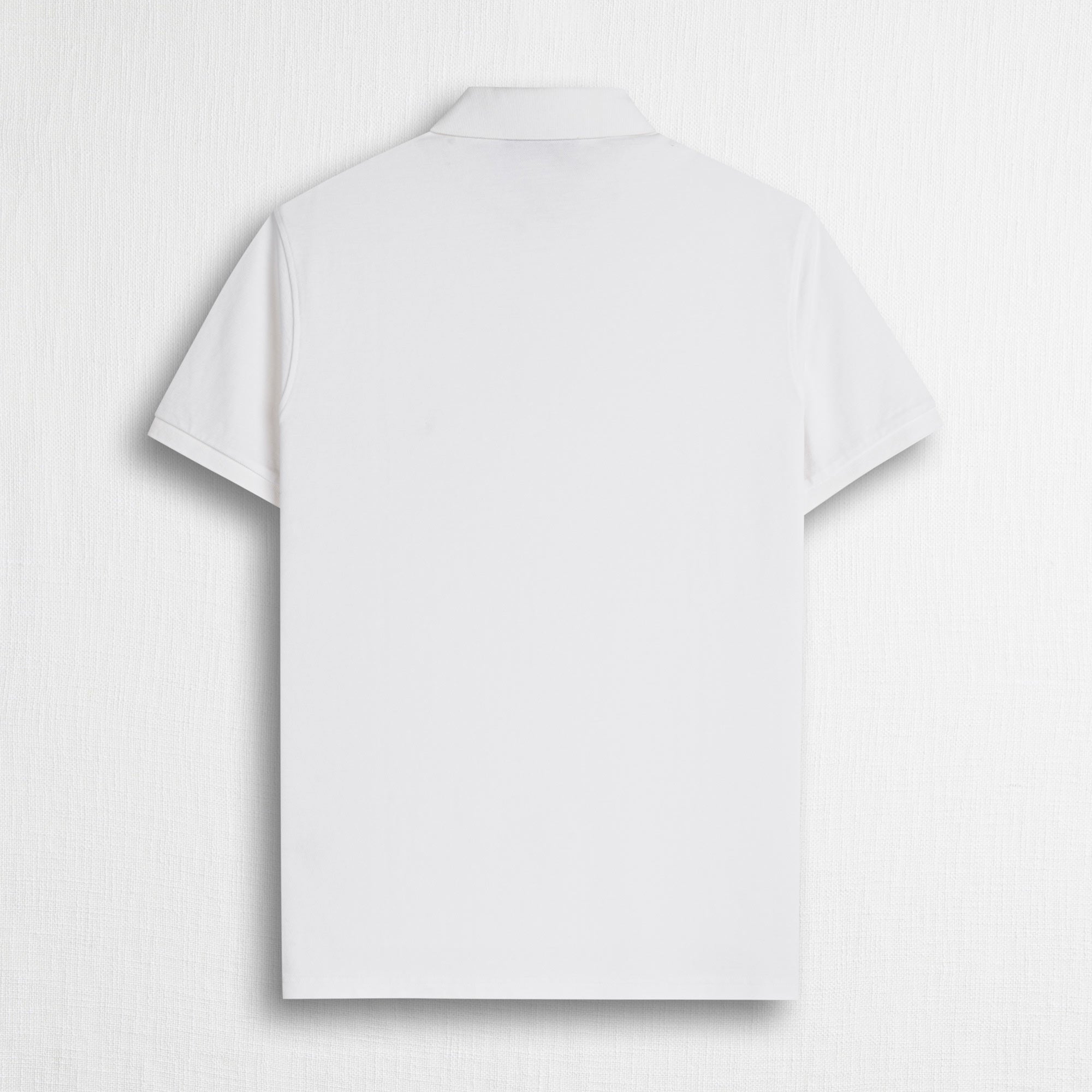 Polo 100% cotone piquet con ricami folk e taschino - White