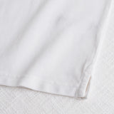 100% Cotton Piqué Polo with Folk Embroidery and Pocket - White