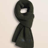 Sciarpa a Coste in Materiale Riciclato fronte - Olive Night