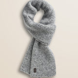 Sciarpa in Misto Lana Effetto Bottonato fronte - Grey
