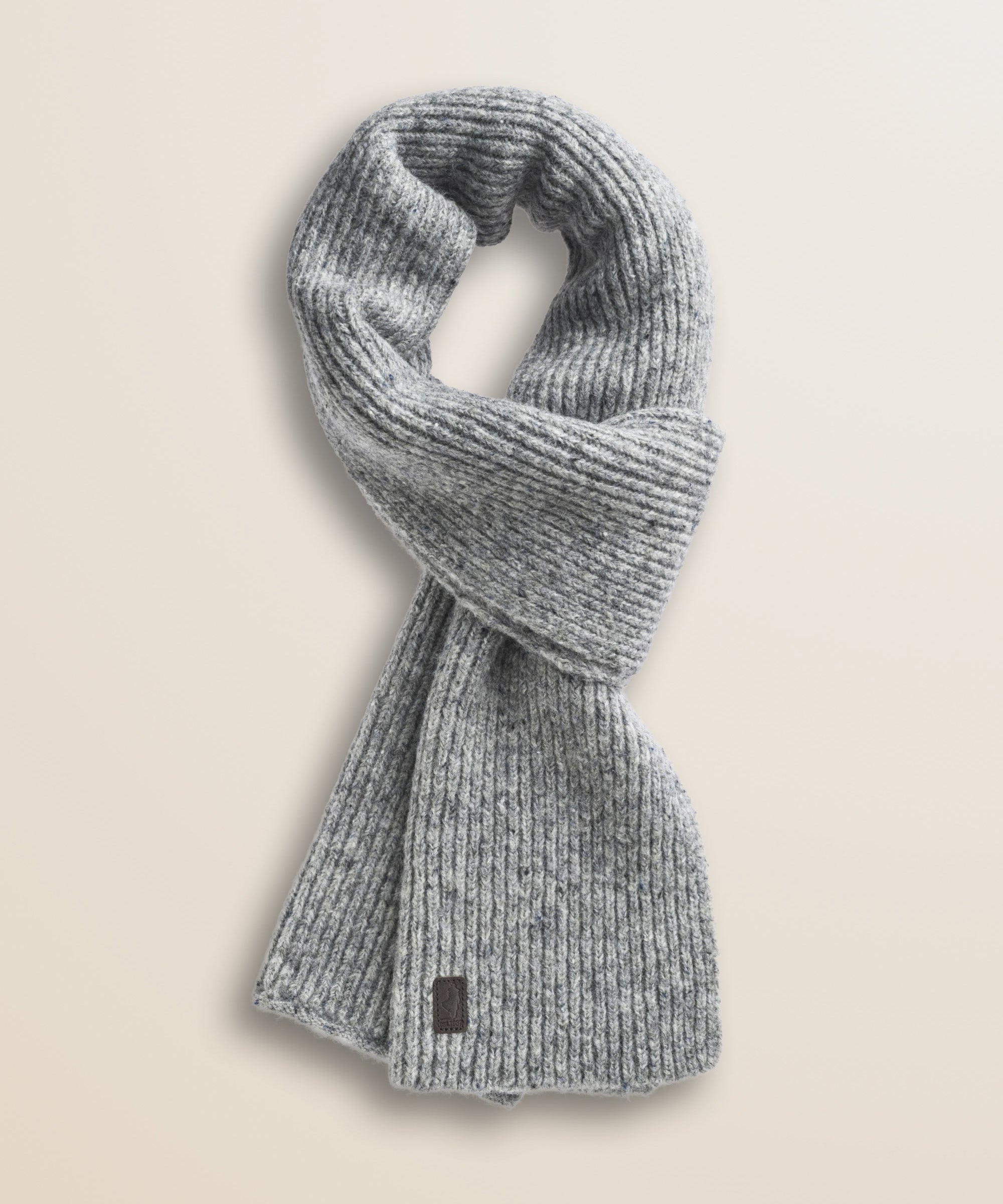 Sciarpa in Misto Lana Effetto Bottonato fronte - Grey