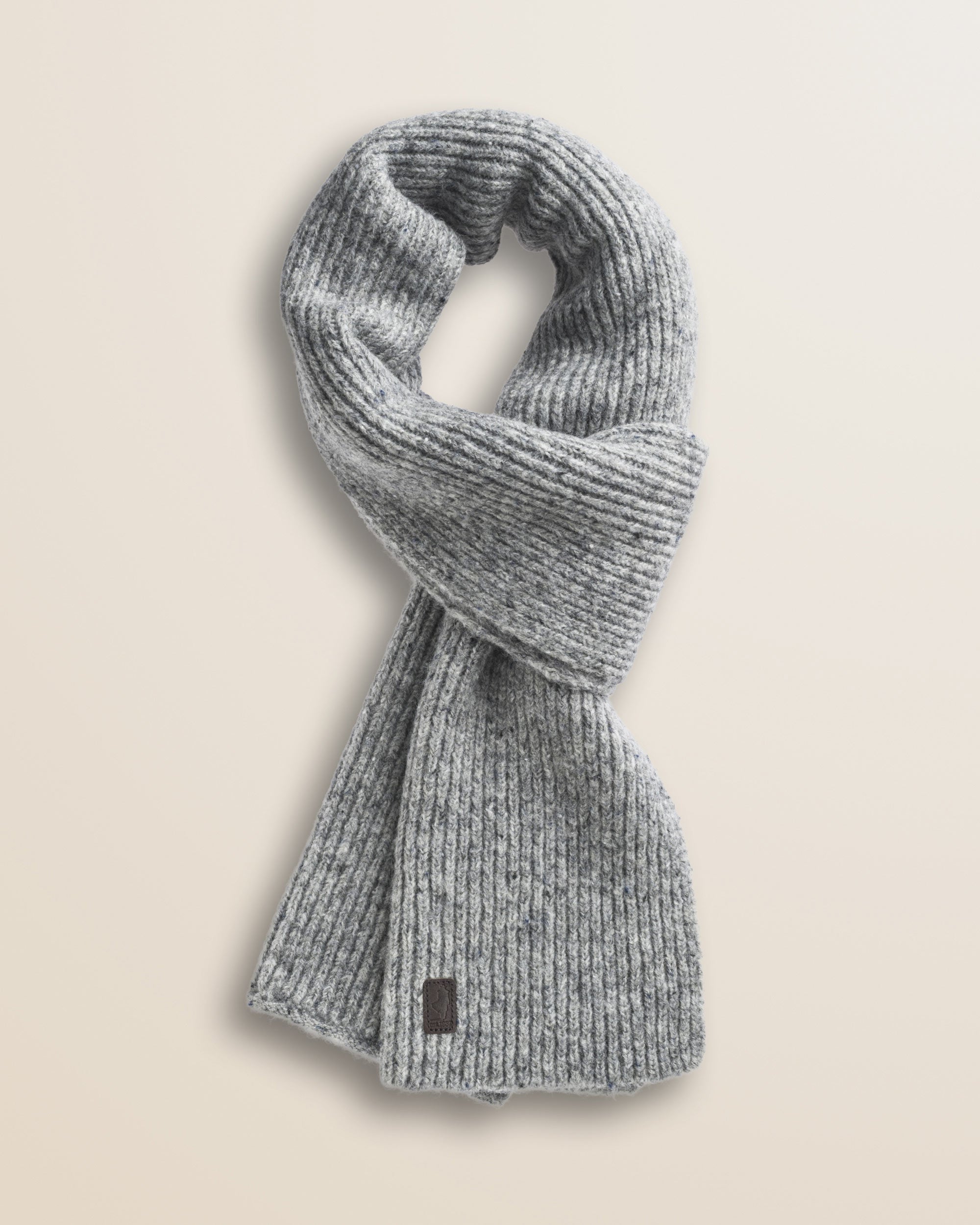 Sciarpa in Misto Lana Effetto Bottonato fronte - Grey