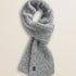 Sciarpa in Misto Lana Effetto Bottonato fronte - Grey
