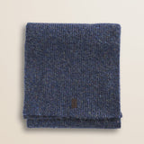 Sciarpa in Misto Lana Effetto Bottonato - Navy Blue