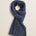 Sciarpa in Misto Lana Effetto Bottonato fronte - Navy Blue