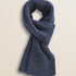 Sciarpa in Misto Lana Effetto Bottonato fronte - Navy Blue
