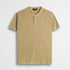T-shirt serafino 100% cotone tinto capo - Khaky