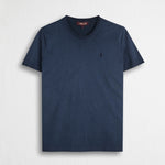 T-shirt 100% cotone tinto a freddo - Navy Blue