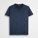 T-shirt 100% cotone tinto a freddo - Navy Blue