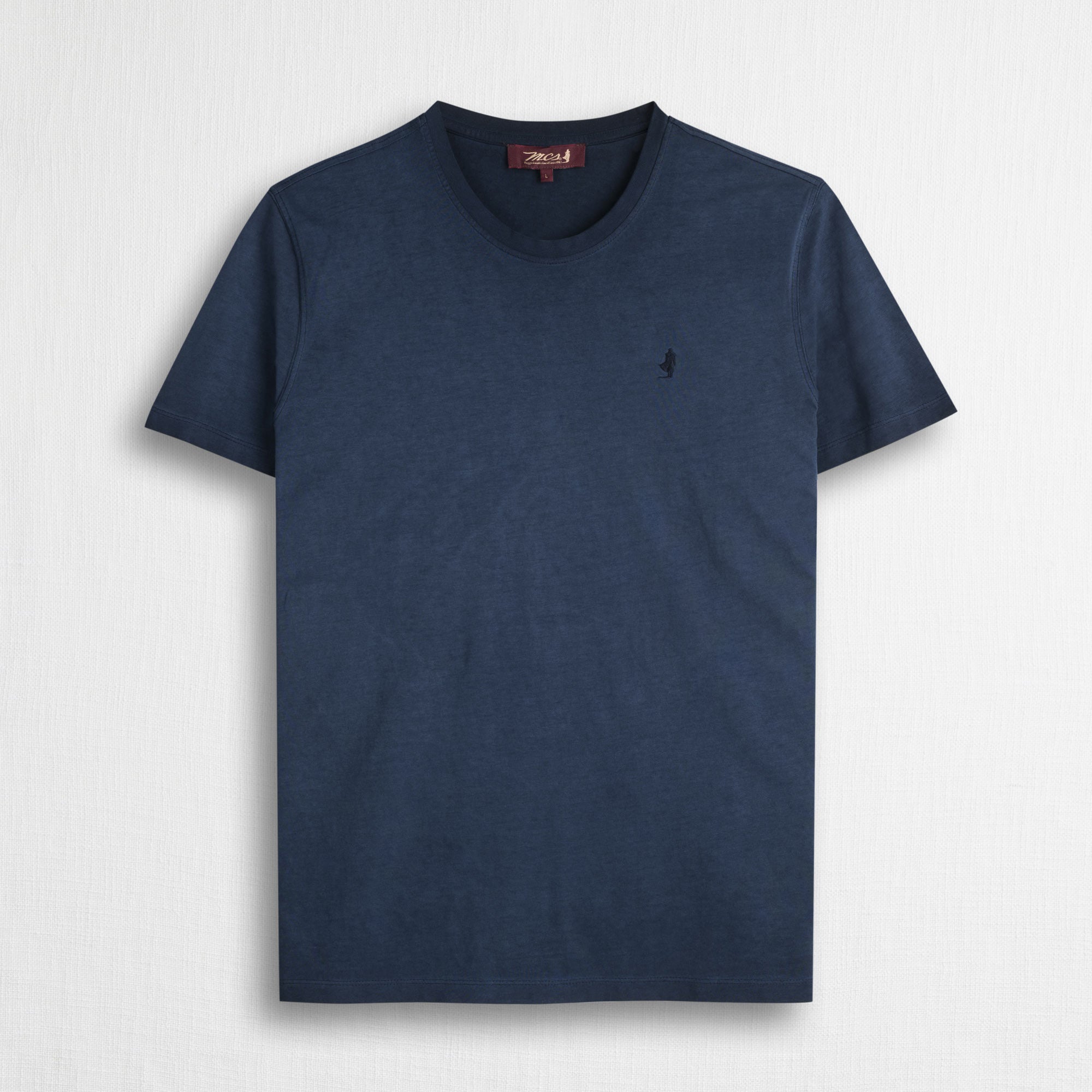 T-shirt 100% cotone tinto a freddo - Navy Blue