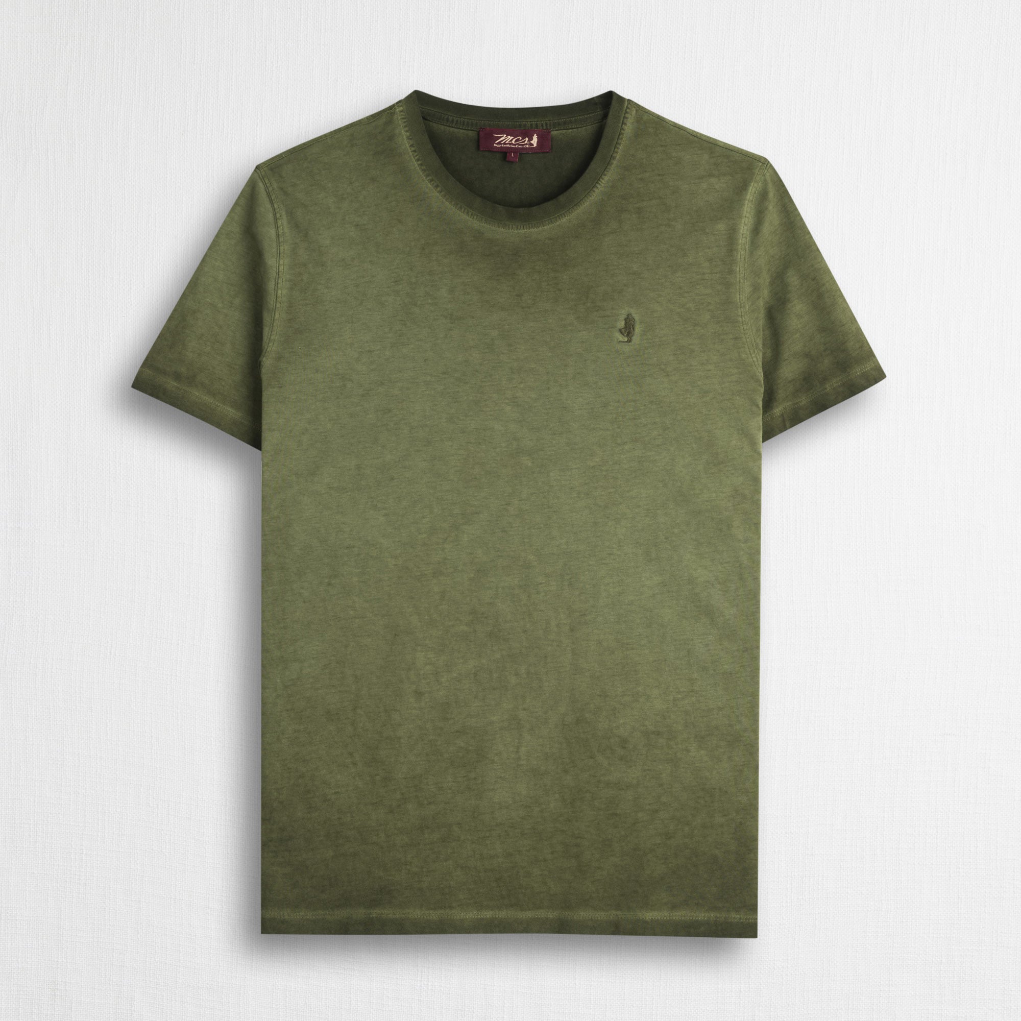 T-shirt 100% cotone tinto a freddo - Dark Olive