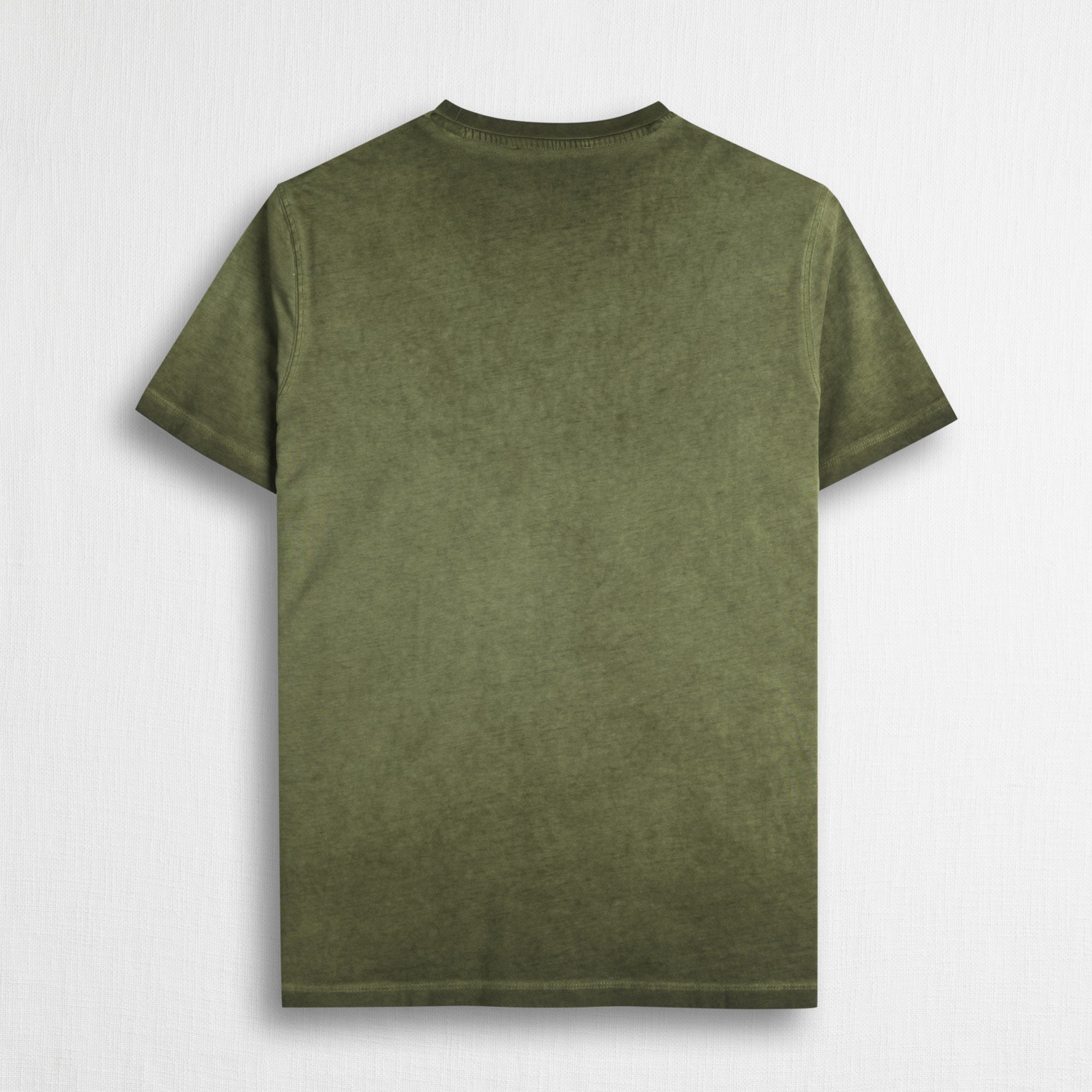 T-shirt 100% cotone tinto a freddo - Dark Olive