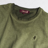 T-shirt 100% cotone tinto a freddo - Dark Olive