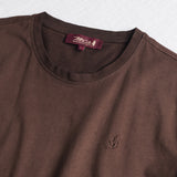 T-shirt 100% cotone tinto a freddo - Chocolate