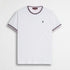 T-shirt 100% jersey con costine a righe - White