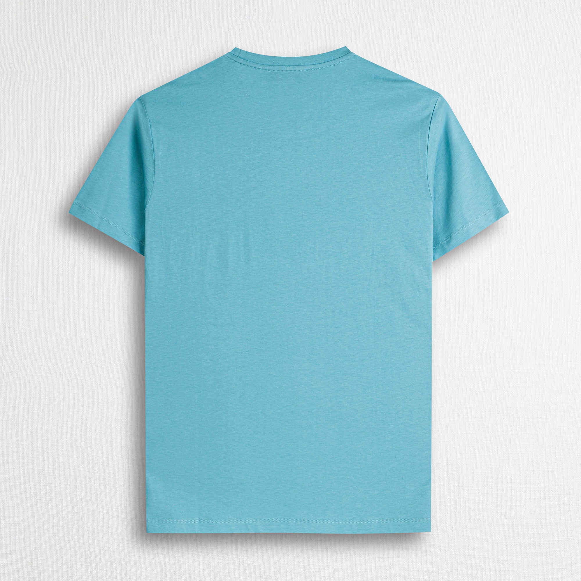 T-shirt in cotone con stampa artwork piccola - Sky Blue