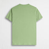 100% Cotton T-Shirt with Large Front Print - Light Green